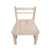 International Concepts Quincy Solid Wood Dining Chairs - Set of 2 - Unfinished CI-67P